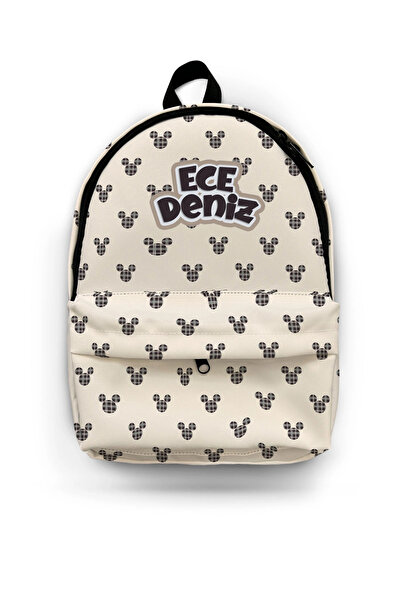 Kokopatik Kişiye Özel İsimli -Miki Desenli Okul Çantası