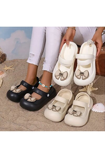 ORGANICYOU SHANGHAI Μαύρα πέδιλα EVA Slide για γυναίκες - Μαλακή σόλα, άνετη χοντρή