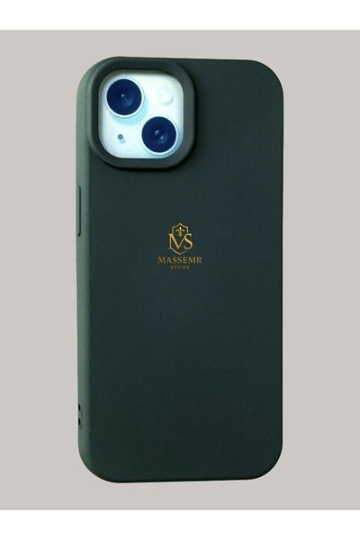 Massemr Apple iPhone 15 Compatible Nano Velvet Lined Matte Silicone Case Shock Absorbing Luxury Phone Protection
