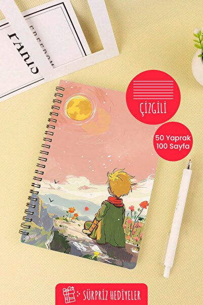 Anime Marketi Little Prince Design A5 Spiral School Notebook 50 Sheets 100 Pages - Lined