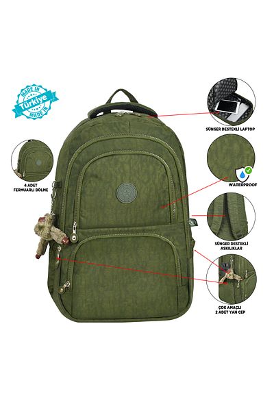 Chocuk Crinkle Fabric Lightweight Backpack - Suitable for School/Daily Use, Waterproof, Multi-Compartment
