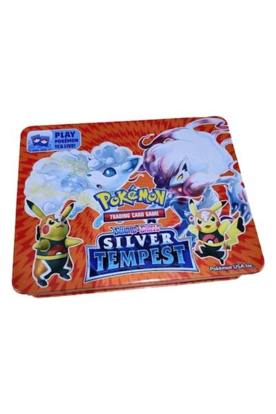OEM Set Cutie metalica Pokemon 3D de depozitare, Album, 100 cartonase, plasti...