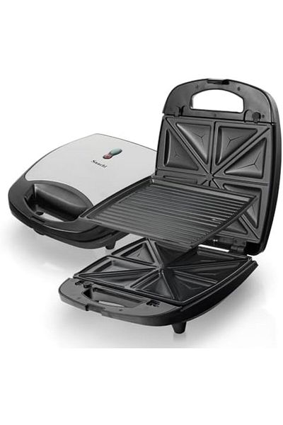 SAACHİ 2-in-1 Sandwich Maker and Grill, 4 Slice Capacity