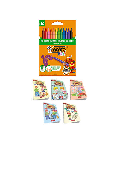 Siriderya Coloring Set 5 Pieces Coloring Book and Non-Messy Erasable Pastel C...