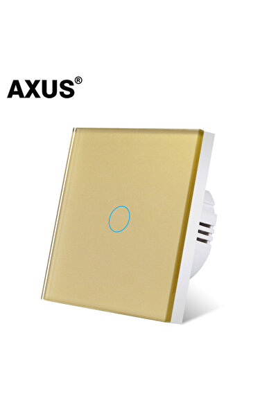 Choice6 مفتاح لمس ذهبي أحادي الفتحة من AXUS EU يعمل بجهد 100-240 فولت تيار مت...