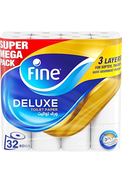 Generic ورق تواليت فاخر فاخر، 32 لفة، 140 ورقة × 3 طبقات