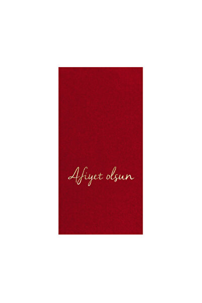 Story 33X33 cm Gold Foil Bon Appetit Patterned 16-Piece 1/8 Fold Burgundy Col...