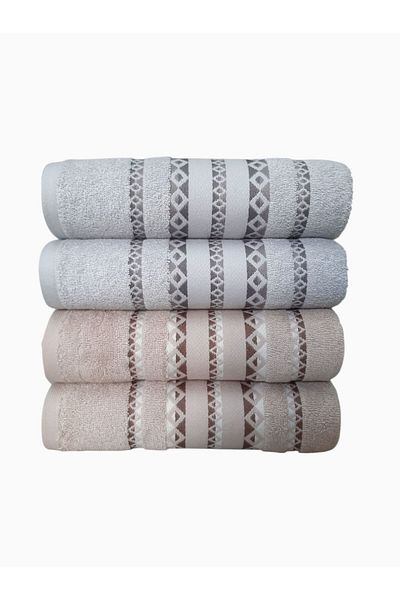 Özdilek Sensu Bamboo Towel 4 Pieces - Gray Beige