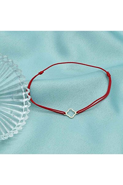 Bijuteria SORELLY Bratara Aur 14k Snur Floare Rosu