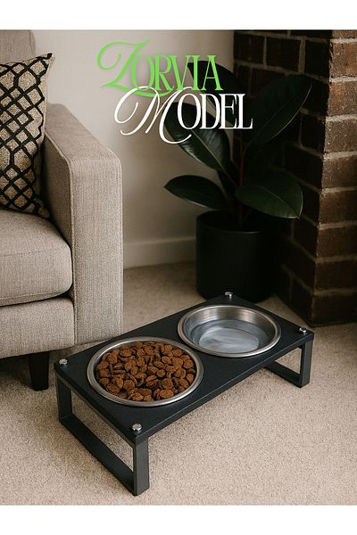Okay Food and Water Stand for Cats and Dogs - 10 Percent Slope, High Quality and Healthy Design