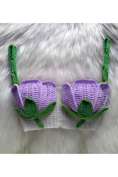 Melonndesign Özel Tasarım Kadın büstiyer, tığ işi