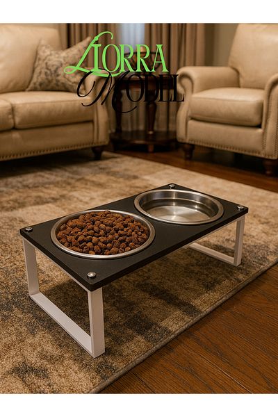 Okay Food and Water Stand for Cats and Dogs - 10 Percent Slope, High Quality and Healthy Design