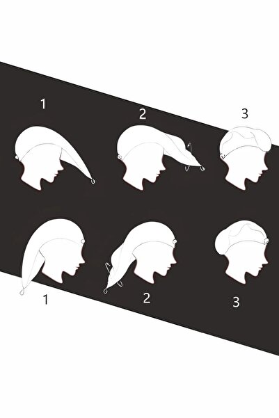 Salvia Dione 100% Cotton Pique Hair Drying Towel - Buttoned Hair Drying Cap, Hair, Makeup, Beach and Bath Towel