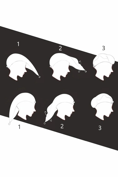 Salvia Dione 100% Cotton Pique Hair Drying Towel - Buttoned Hair Drying Cap, Hair, Makeup, Beach and Bath Towel