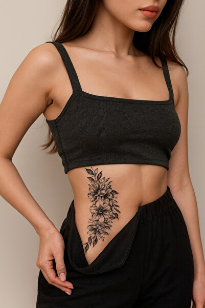 Lorvia Gerçek Dövme Görünümlü Çiçek Dövmesi – Zarif Geçici Tattoo Modeli