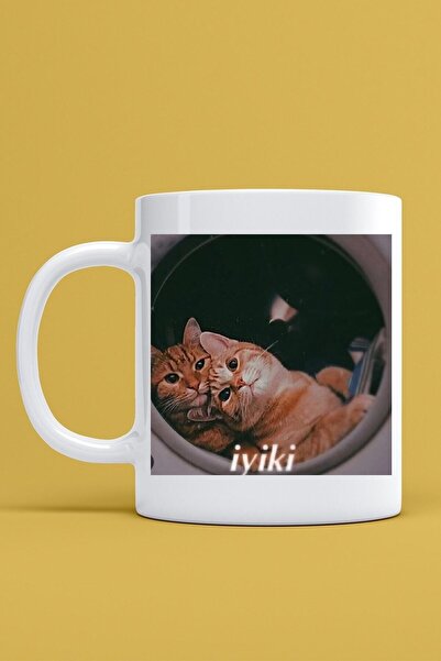Mio Life Good Luck Written Mug with Cat