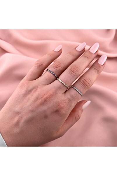 Bijuteria SORELLY Inel Aur Alb 14k Eternity cu Pietre Albe 1mm 8