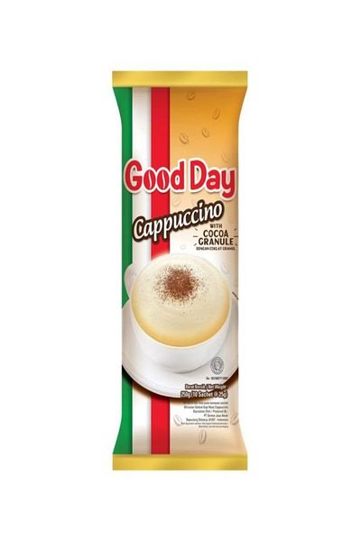 GOOD DAY جود داي مسحوق الكابتشينو سريع التحضير 10 كيس - عبوة واحدة