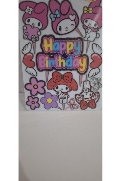 GenelTedarik Mutlu anılar kuromi MY MELODY pasta süsü