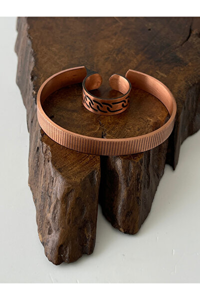 Rupen Kraft Adjustable 100% Pure Copper Bracelet Copper Ring Combination Hand...