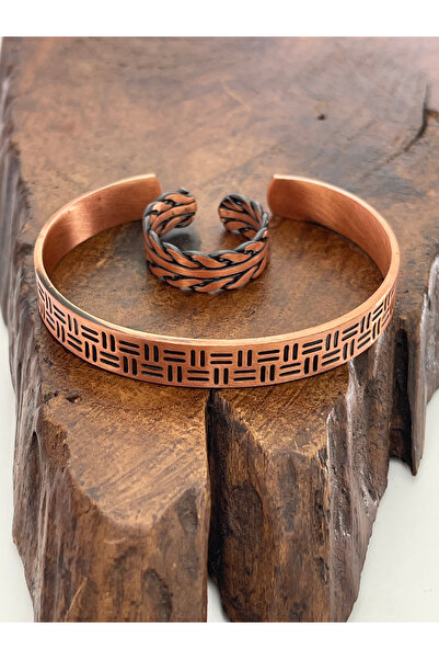Rupen Kraft Adjustable 100% Pure Copper Bracelet Copper Ring Combination Hand...