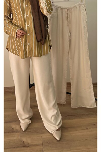 Beli Lastikli Bol Pantolon