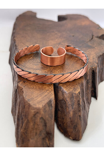 Rupen Kraft Adjustable 100% Pure Copper Bracelet Copper Ring Combination Hand...