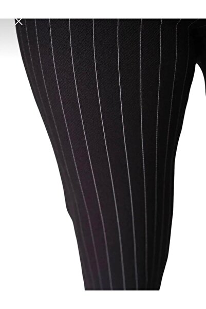 DeFacto pantaloni cu dungi negre si maro foarte bun