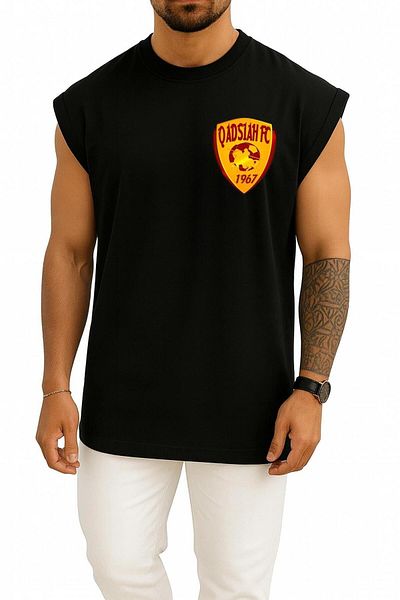Bahriyeli Collection Oversize Al-Qadsiah Fc Logo Pocket Design Unisex Sports Singlet