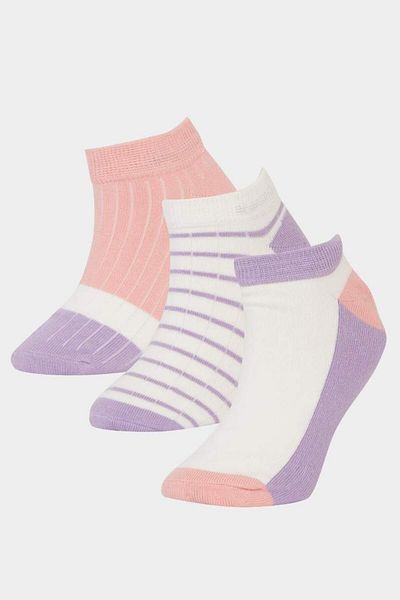 DeFacto New Season Girl's 3-Piece Cotton Booties Socks