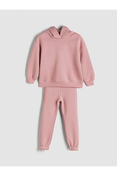 LC Waikiki Lcw Eco Pink Hooded Girl's Tracksuit Set