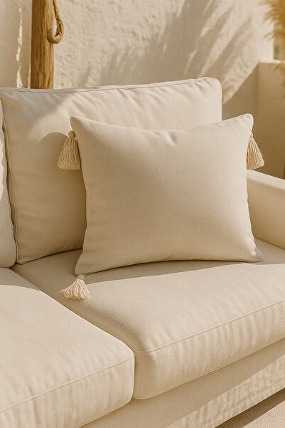 CHİLL Bohemian Throw Pillow |   Organic Linen Fabric |   Siliconized Fiber Filler |   7 Measure |   Vacuum Packaging