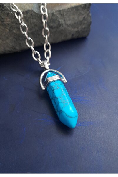 E&F Takı Blue Havlit Natural Stone Premium Design Necklace