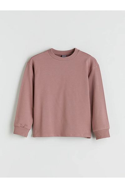 LC Waikiki Lcw Eco Brown Crew Neck Girls Sweatshirt and Leggings