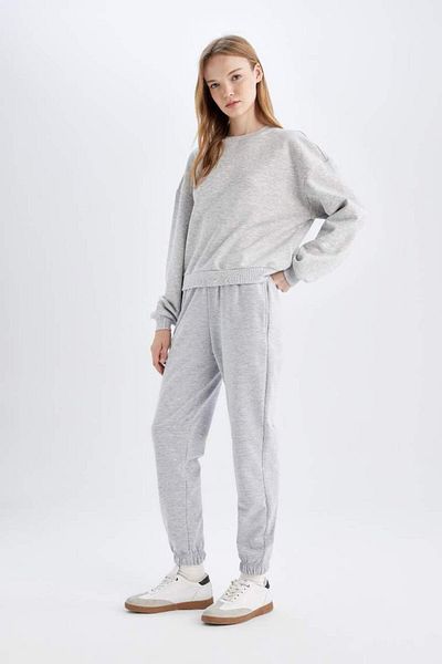 DeFacto Pantaloni de sport Jogger de sezon nou, talie elastică, lungi, de bază, drepte, cu buzunare