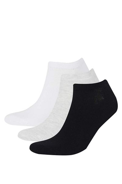 DeFacto New Season Men's 3-Piece Cotton Booties Socks