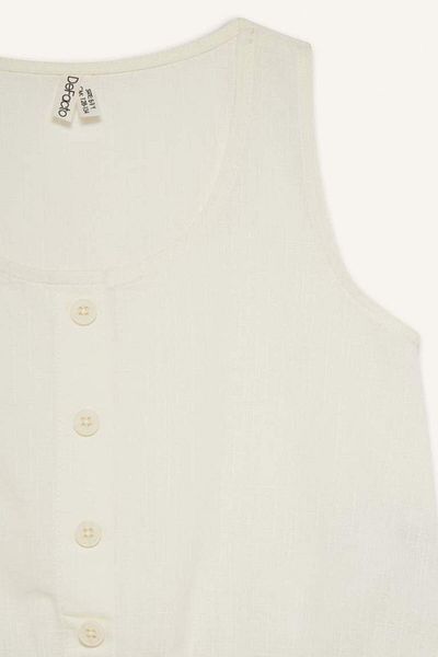 DeFacto New Season Girl's Buttoned Sleeveless Blouse