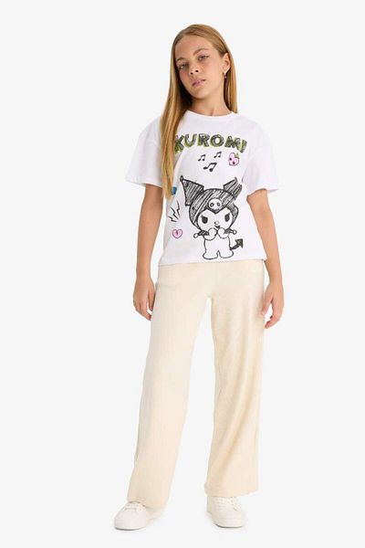DeFacto New Season Girls' Wide Leg Wide Leg Sweatpants with Elastic Waist