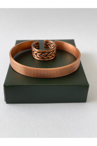 Rupen Kraft Unisex adjustable 100% pure copper bracelet stylish copper ring c...