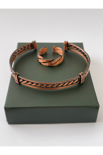 Rupen Kraft Unisex Adjustable 100% Pure Copper Bracelet Stylish Copper Ring C...