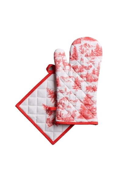 OEM Σετ manusa bucatarie, Maison d'Hermine, 19x33cm, suport oala 20x20cm, 100...