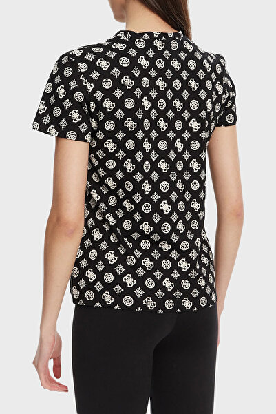 Guess Gloria 4G με τυπωμένο λογότυπο βαμβακερό μπλουζάκι με κανονική εφαρμογή V5YI04I3Z14 T SHIRT V5Y