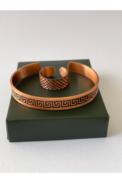 Rupen Kraft Unisex adjustable 100% pure copper bracelet stylish copper ring c...