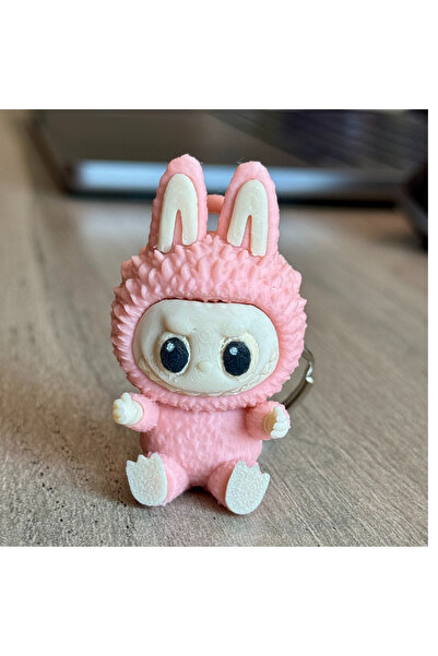 Lades سلسلة مفاتيح لابوبو ثلاثية الأبعاد لطيفة - مجسم مزخرف مقاس 5.5 سم