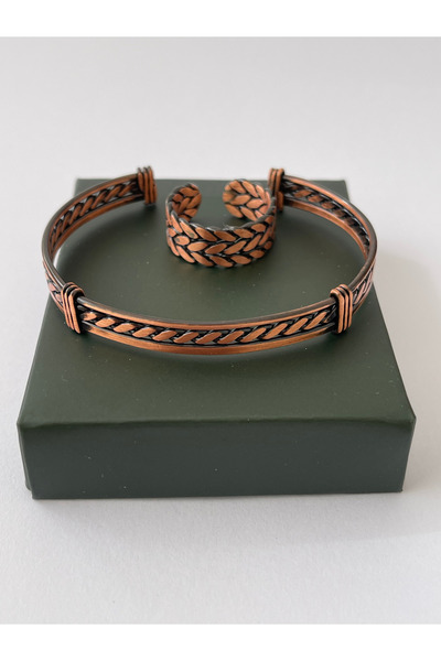 Rupen Kraft Unisex adjustable 100% pure copper bracelet stylish copper ring c...