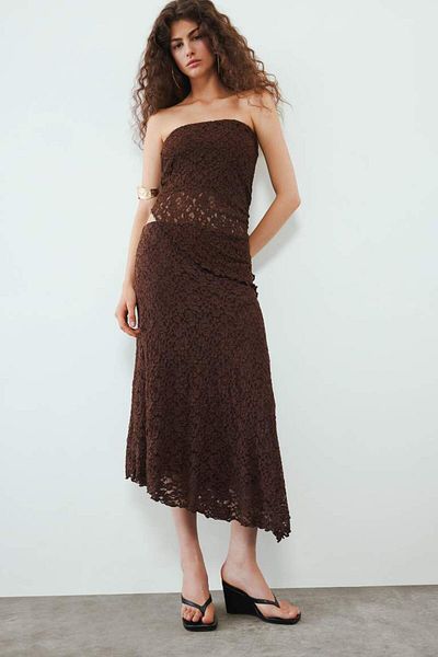DeFacto New Season Coool Slim Fit Slim Fit Strapless Lace Blouse