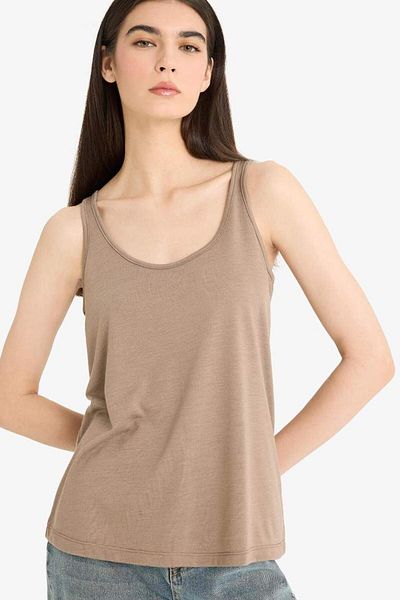DeFacto New Season Regular Fit Basic Plain Round Neck Undershirt