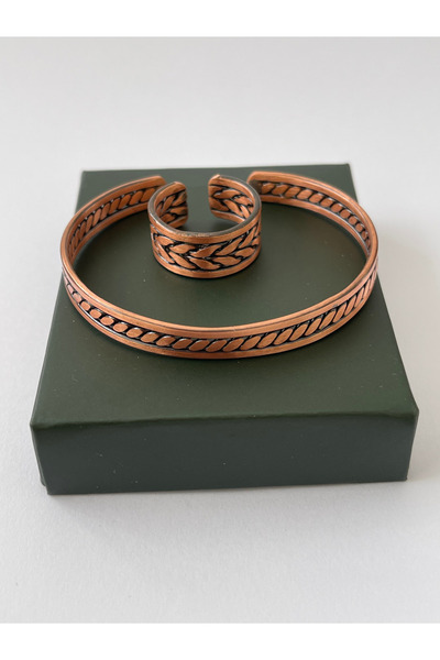 Rupen Kraft Unisex adjustable 100% pure copper bracelet stylish copper ring c...