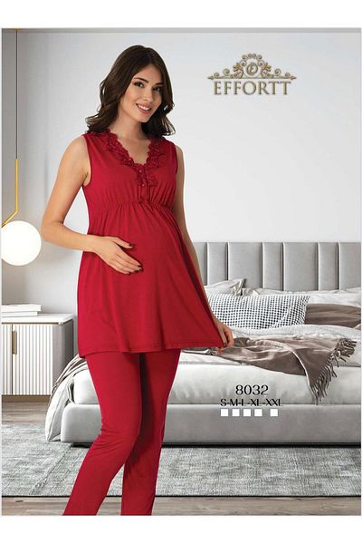 EM&FA TEKSTİL Maternity Maternity Lace Detailed Pajama Set