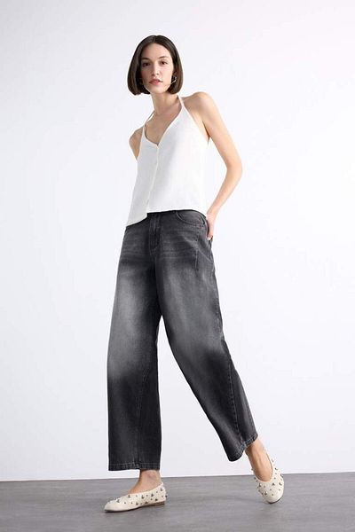 DeFacto Pantaloni de jeans lavabili, largi, sezon nou